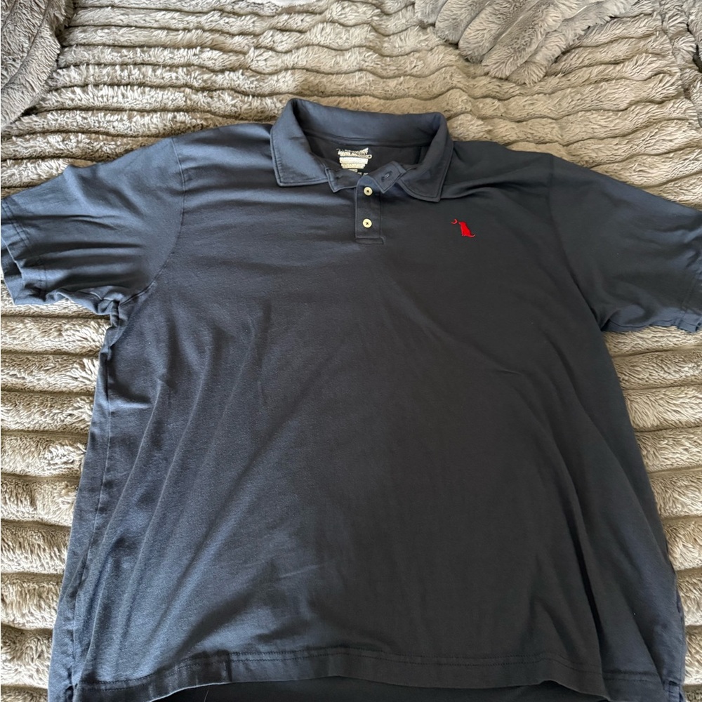 Men's Navy Local Boy Polo Shirt with Red Embroidered Logo